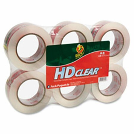 DUCK BRAND HD Packing Tape, 1.88 in. x 110yds, 2.6mil, Clear, 6PK DU463968